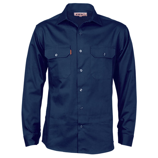 3202 Cotton Drill Work Shirt – Long Sleeve, Built for the Tough Jobs!