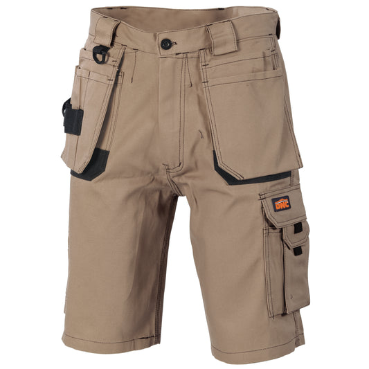 3336 Duratex Cotton Duck Weave Tradies Cargo Shorts – Twin Holster Tool Pocket