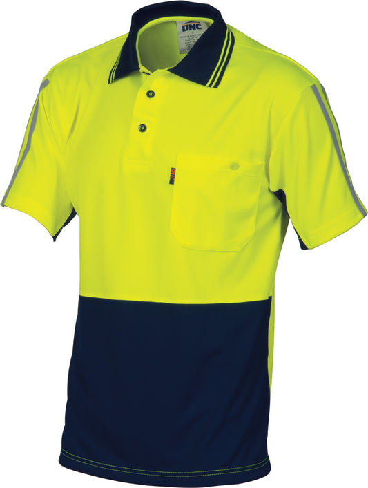 3755 HiVis Cool-Breathe Stripe Polo – Short Sleeve