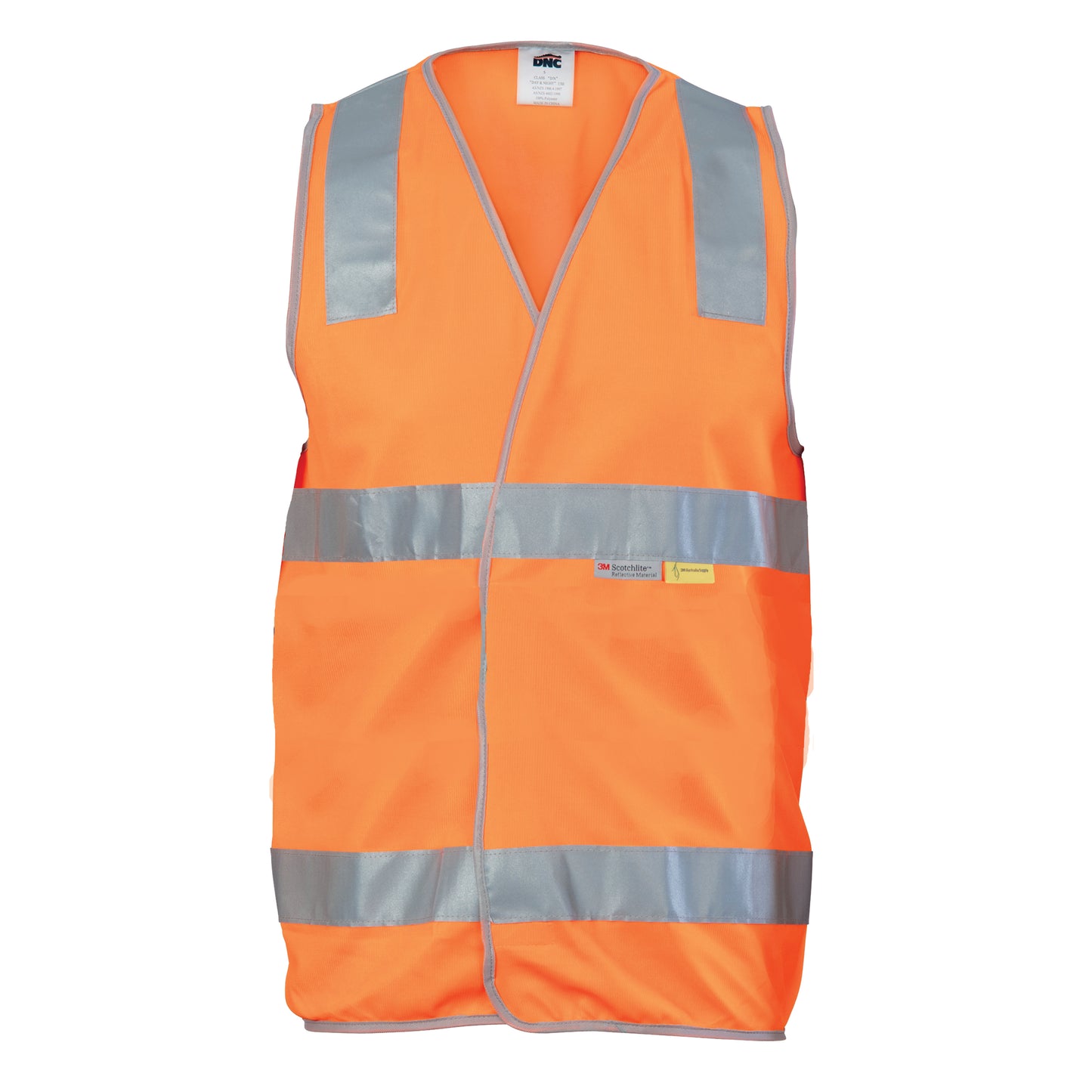 3503 Day/Night Safety Vest with Hoop & Shoulder Reflective Tape