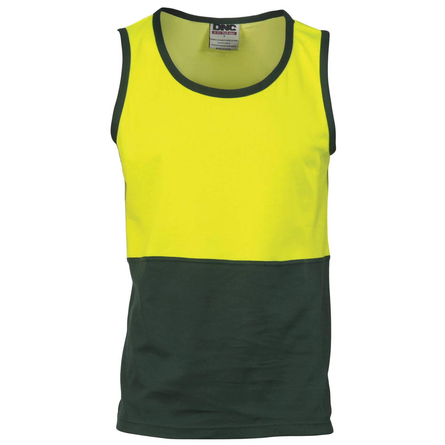 3841 Cotton Back Two Tone Singlet – Stay Cool, Stay Seen!