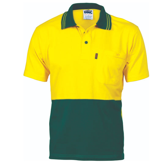 3845 HiVis Cool-Breeze Cotton Jersey Polo Shirt – Short Sleeve