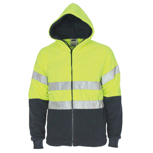 3926 Hi-Vis Full Zip Polar Fleece Hoodie with CSR R/Tape – Stay Seen, Stay Warm