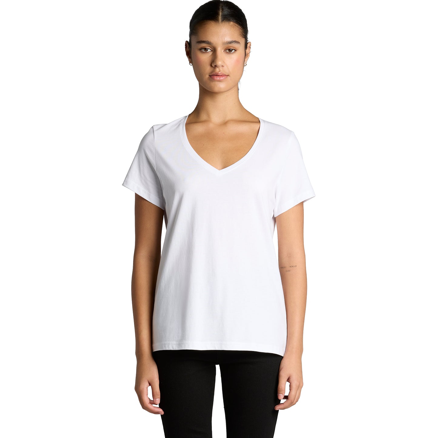 4023 Wo's Maple V Neck Tee