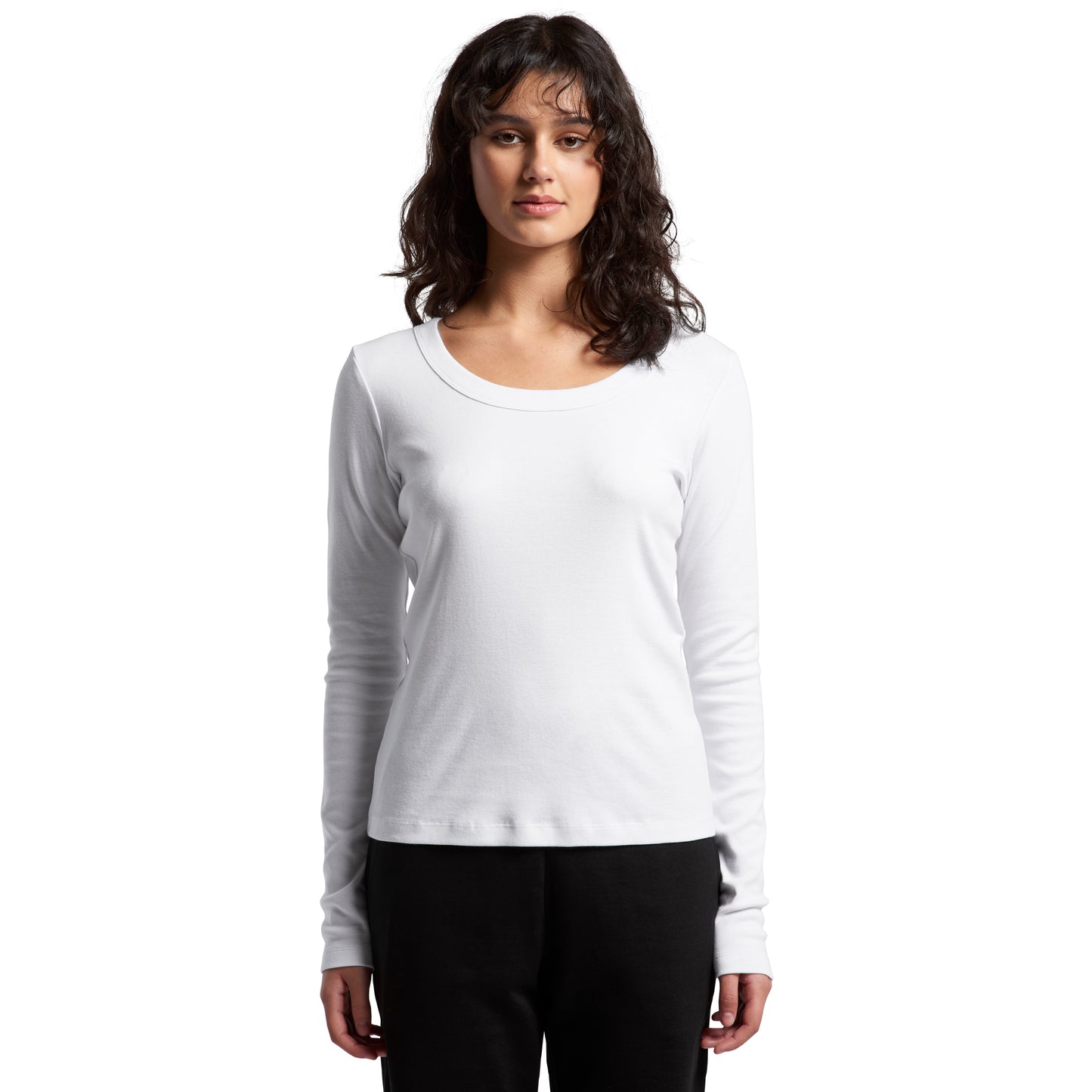 4075 Women's Organic Rib L/S Tee