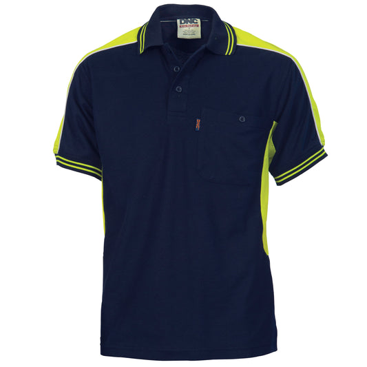 5214 Polyester Cotton Panel Polo Shirt