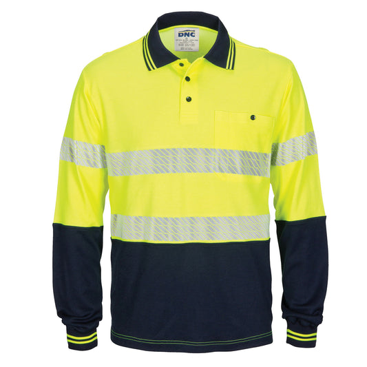 3518 HIVIS Segment Taped Cotton Backed Polo - Long Sleeve