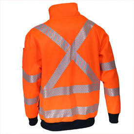 3533 HiVis Segmented Tape X Back 1/2 Zip Jumper