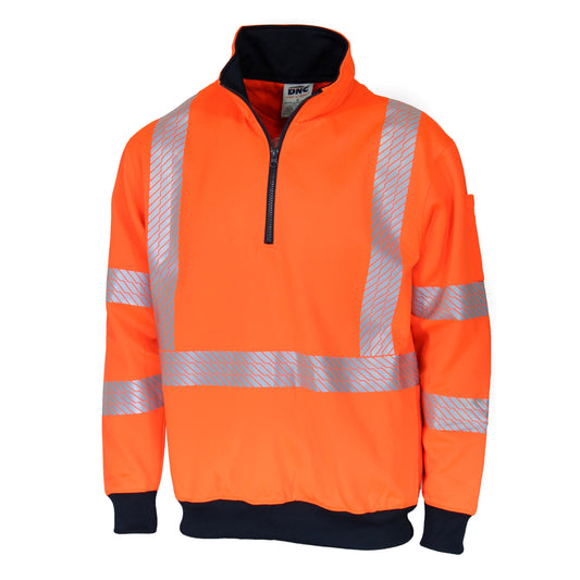 3533 HiVis Segmented Tape X Back 1/2 Zip Jumper