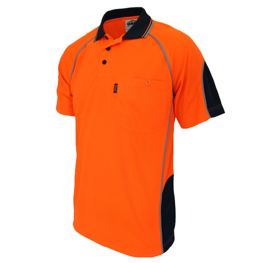 3569 Hi-Vis Semicircle-Piping Polo – Stay Seen, Stay Cool