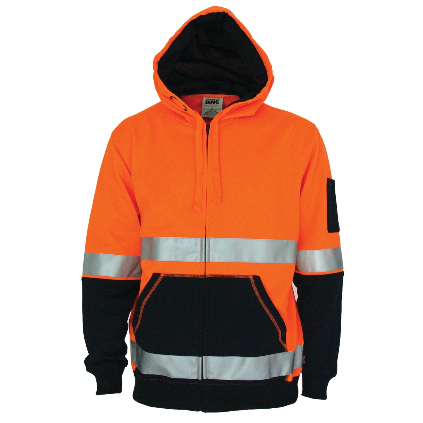 3788 Hi-Vis 2-Tone Full Zip Super Fleecy Hoodie with CSR Reflective Tape