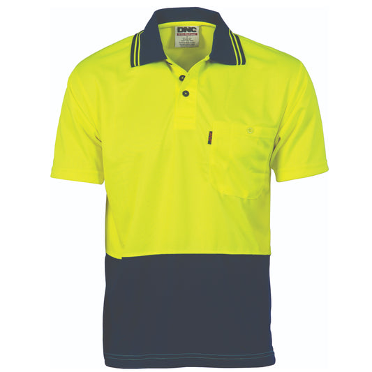 3811 HiVis Two-Tone Cool Breathe Polo – Short Sleeve