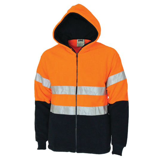3926 Hi-Vis Full Zip Polar Fleece Hoodie with CSR R/Tape – Stay Seen, Stay Warm