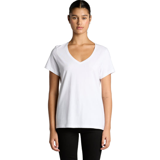 4023 Wo's Maple V Neck Tee