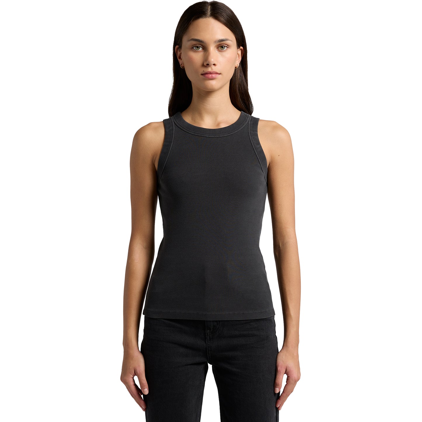 4034 Women's Faded Organic Rib Tank