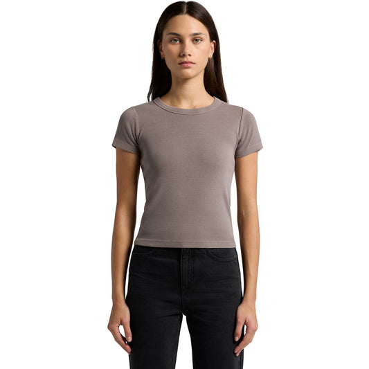 4036 Women's Faded Organic Rib Tee