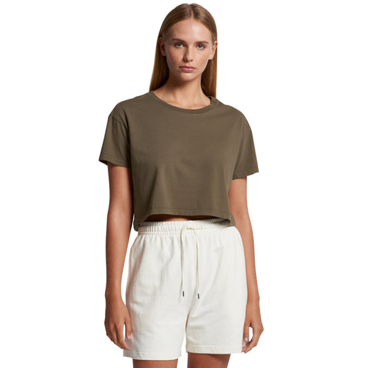 4062F Women's Faded Crop Tee